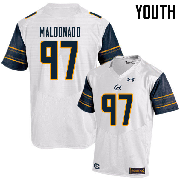 Youth #97 Aaron Maldonado Cal Bears UA College Football Jerseys Sale-White